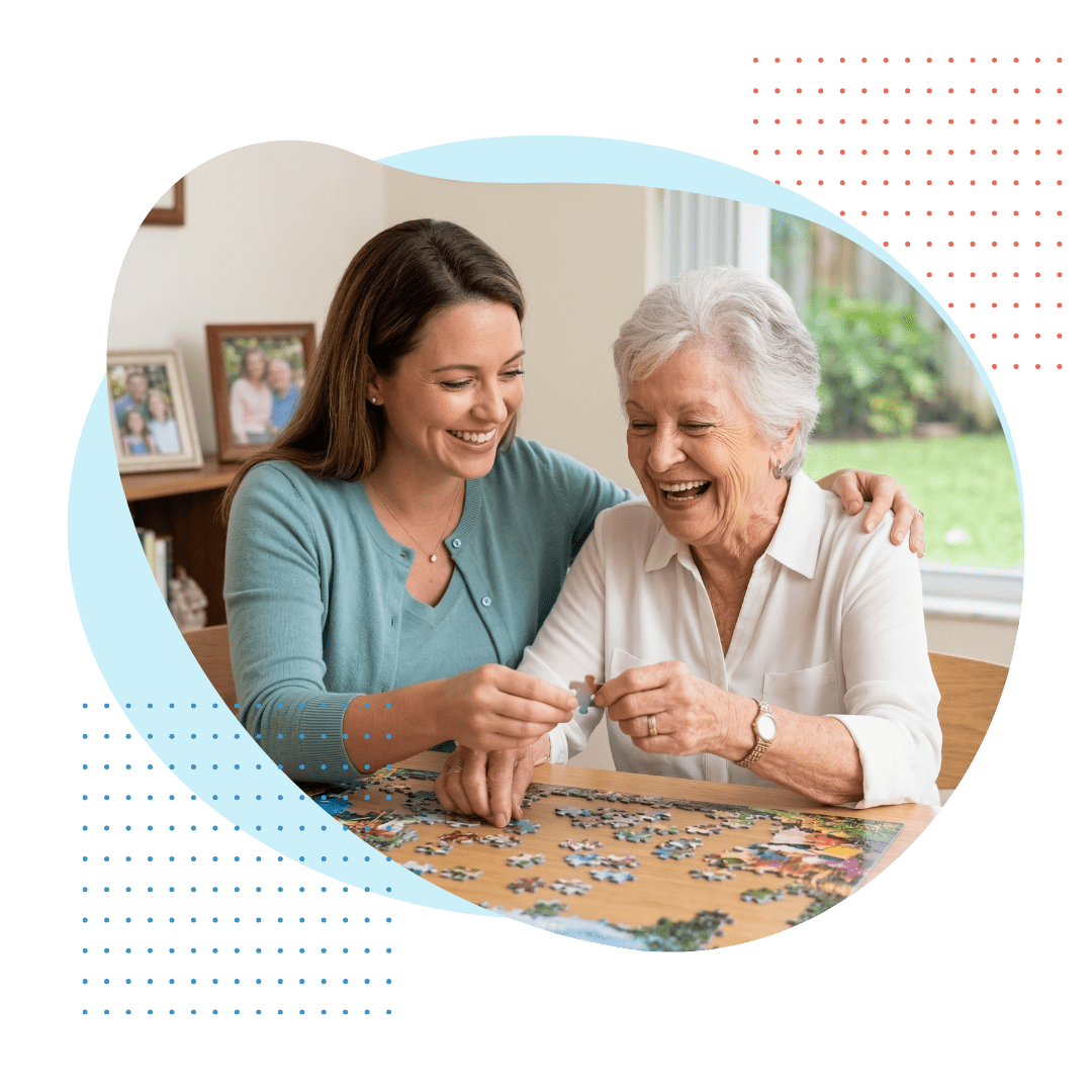 A professional and knowledgeable male Best Care concierge care specialist, wearing a polished navy blazer over a polo shirt (branded), is presenting a customized wellness and activity plan on a tablet to a senior couple. The environment is warm and prestigious.